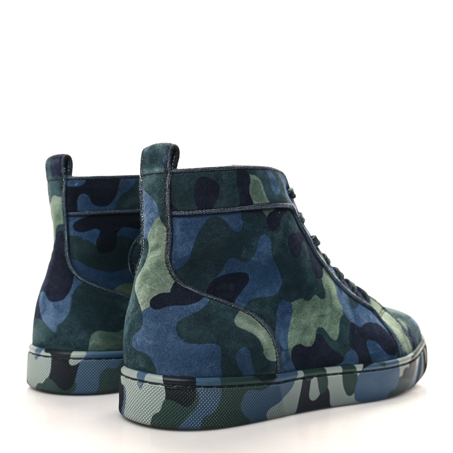 Christian Louboutin Veau Velours Camouflage Louis Orlato High Top Sneakers 43 Multi 4 of 8