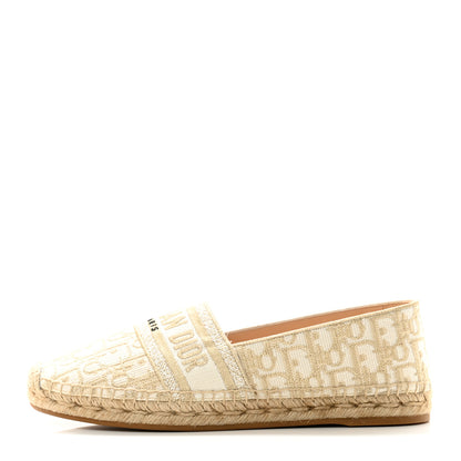 Christian Dior Oblique Embroidered Granville 15mm Espadrilles 41 Cream 1 of 9