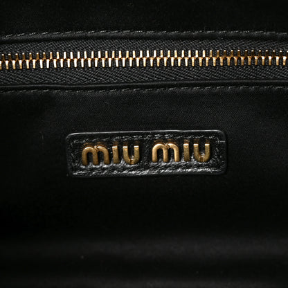 Miu Miu Velvet Matelasse Regular Arcadie Top Handle Bag Black 5 of 8