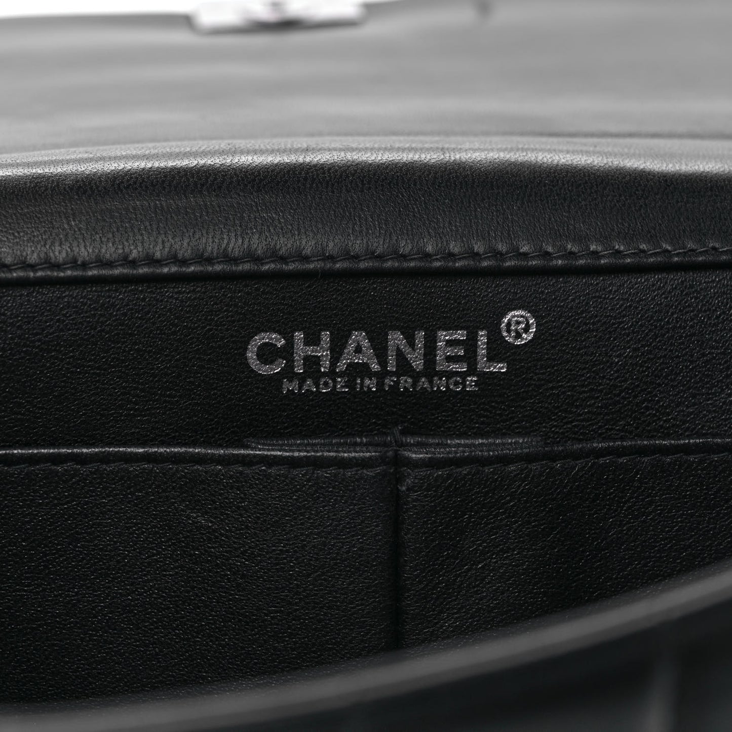 Lambskin Chocolate Bar Flap Black