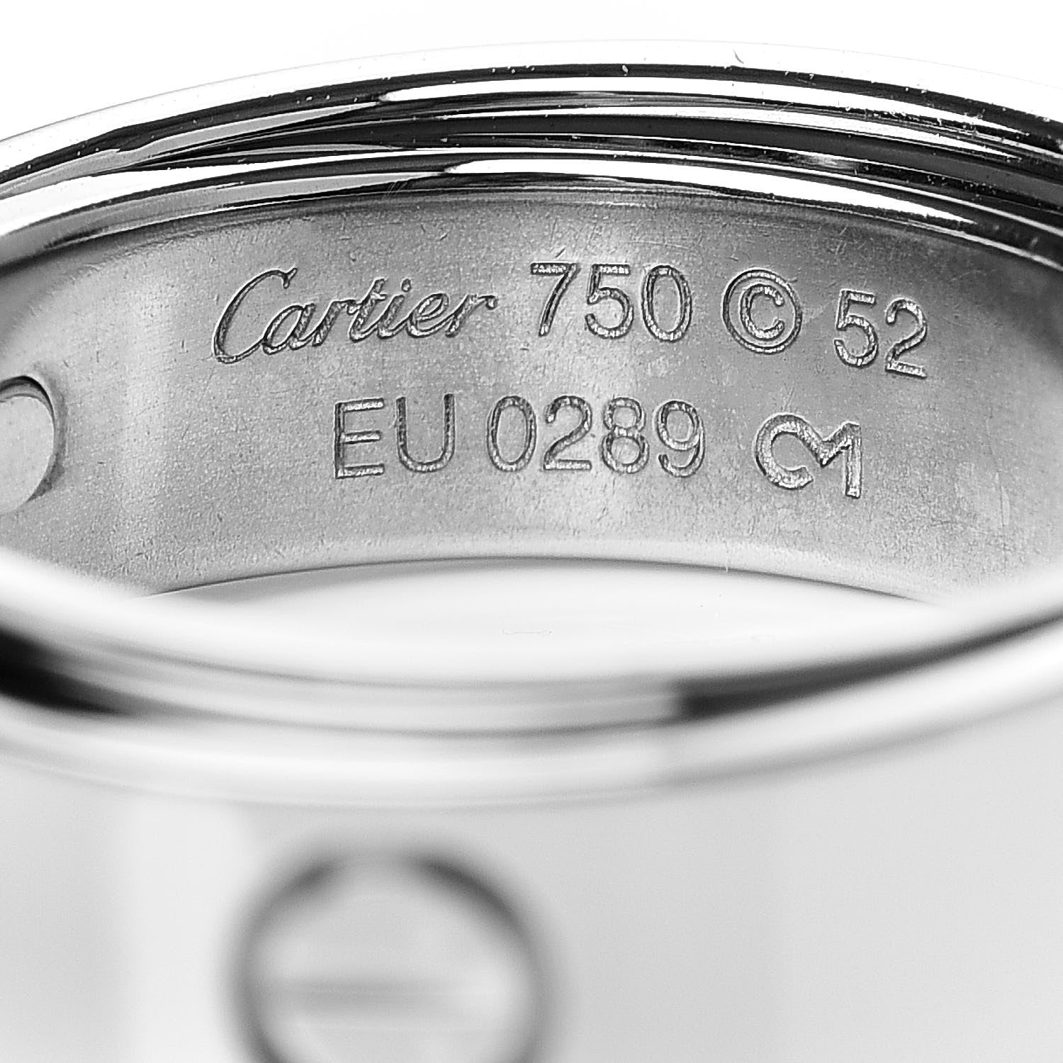 Cartier 18K White Gold 5.5mm Astro LOVE Ring 52 6 5 of 5