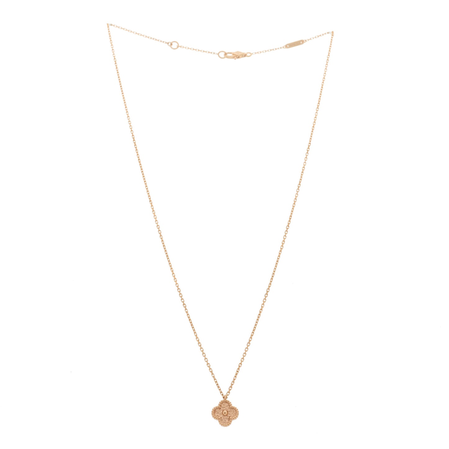 18K Rose Gold Sweet Alhambra Pendant Necklace