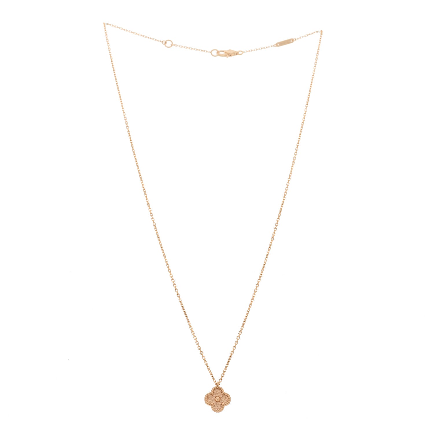 Van Cleef & Arpels 18K Rose Gold Sweet Alhambra Pendant Necklace 3 of 5