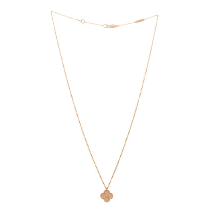 Van Cleef & Arpels 18K Rose Gold Sweet Alhambra Pendant Necklace 3 of 5