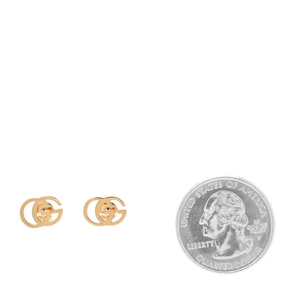 Gucci 18K Yellow Gold GG Tissue Stud Earrings 2 of 6