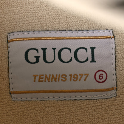 Gucci GG Monogram Mens 1977 Tennis High Top Platform 55mm Sneakers 6 Beige Ebony Mystic White 6 of 7