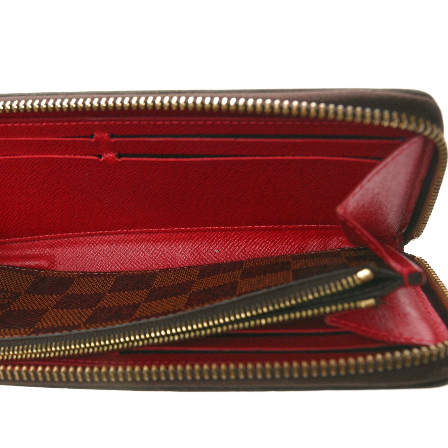 Louis Vuitton Damier Ebene Clemence Wallet Cherry 5 of 7