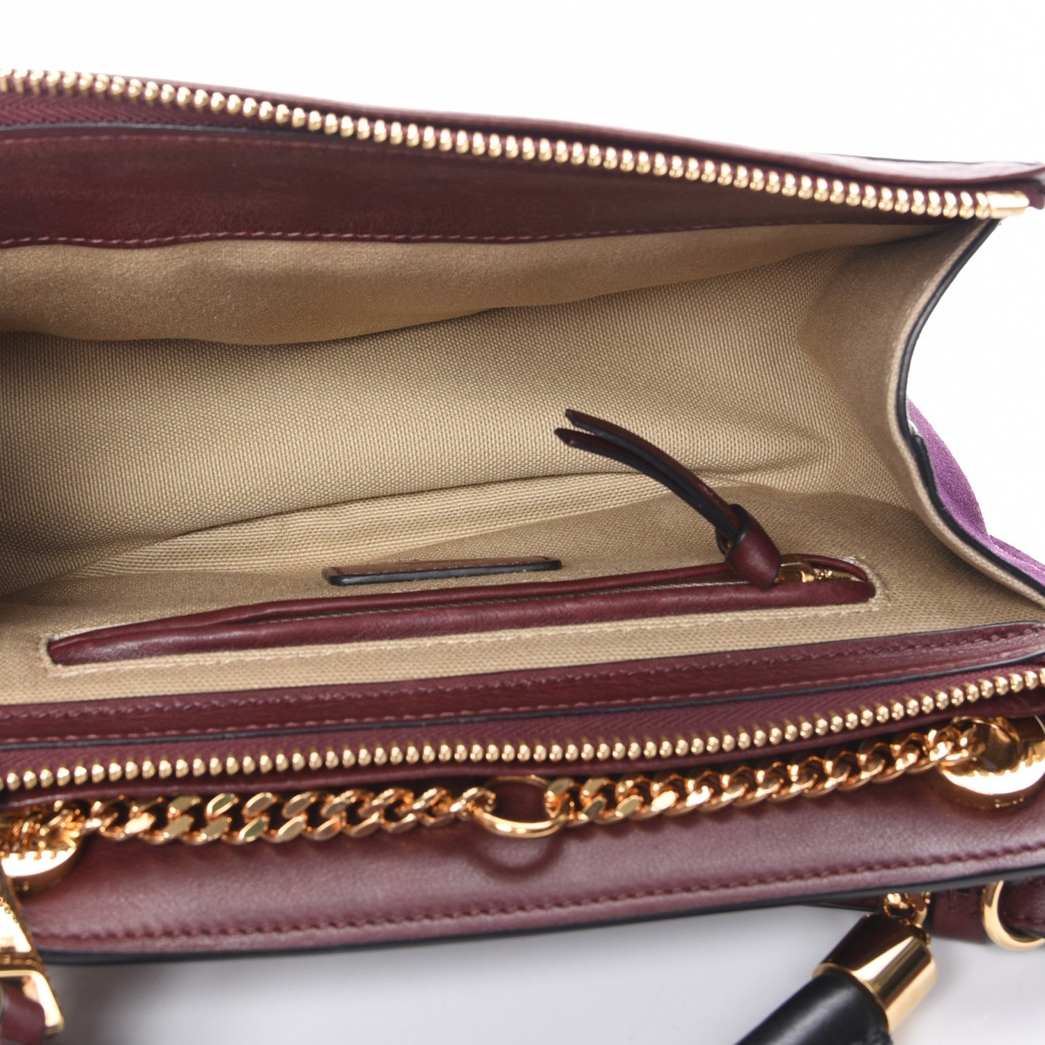 Chloe Suede Calfskin Small Goldie Crossbody Bag Dark Velvet 6 of 9