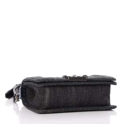 Chanel Denim Quilted Small Boy Flap Black 4 of 8