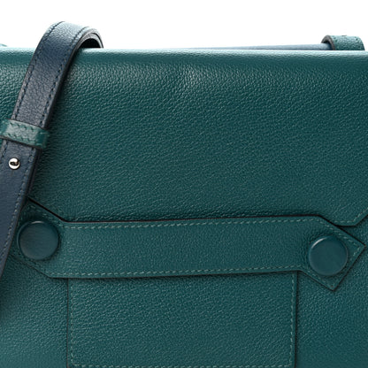 Hermes Evercolor Twins Bag Deep Blue Vert Bosphore 8 of 10