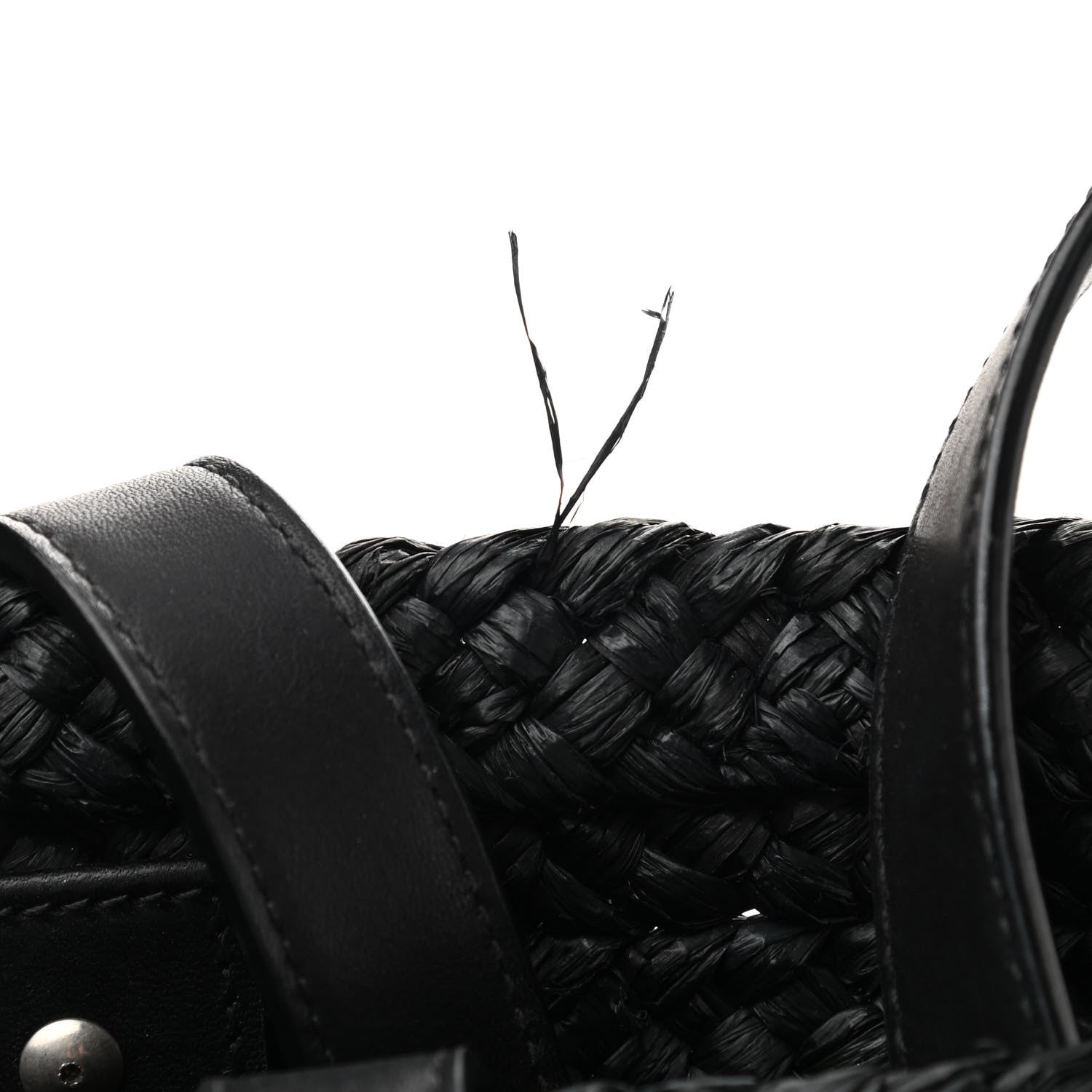 Saint Laurent Raffia Panier Bag Black 10 of 11