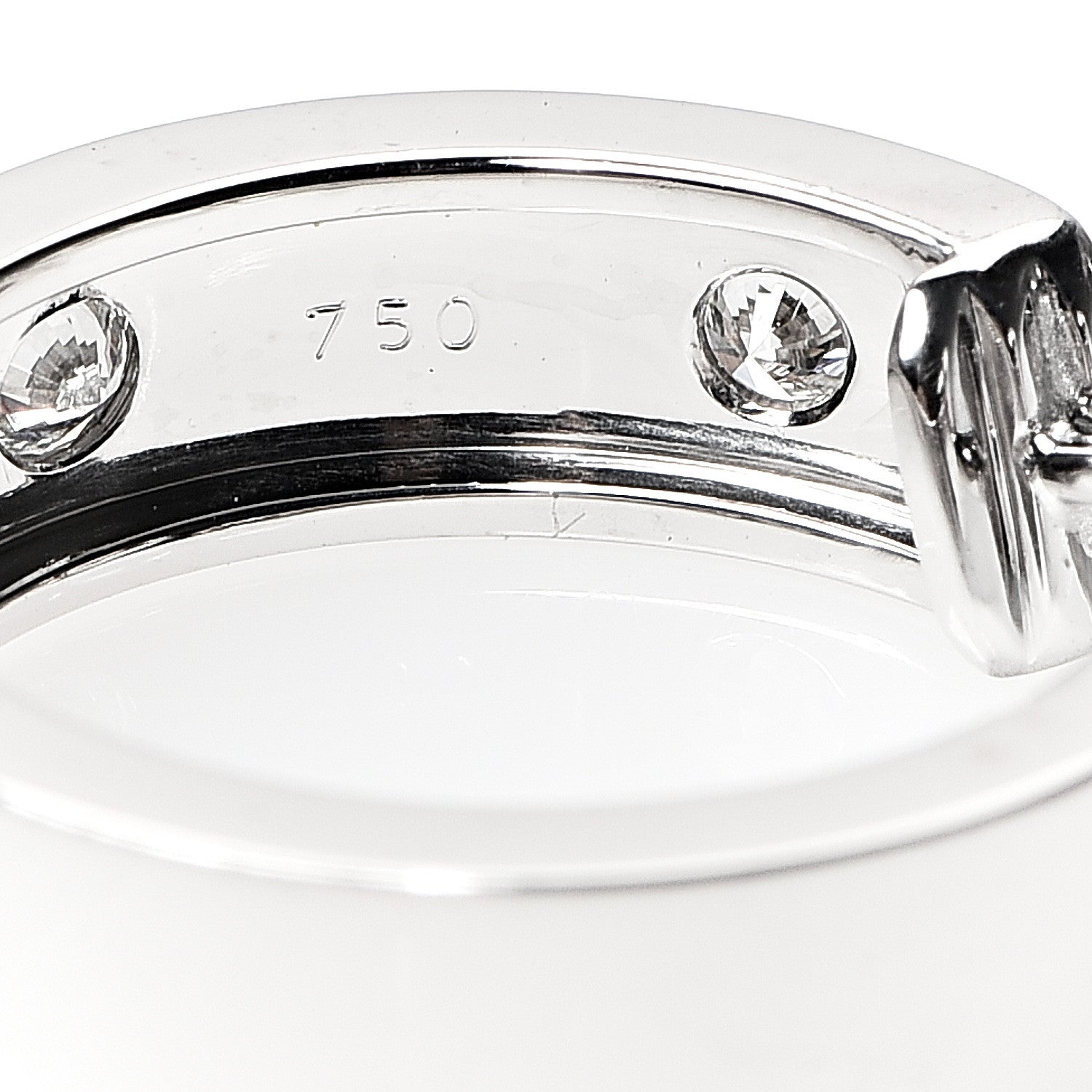 Cartier 18K White Gold 6 Diamond 5.5mm LOVE Hoop Earrings 5 of 6