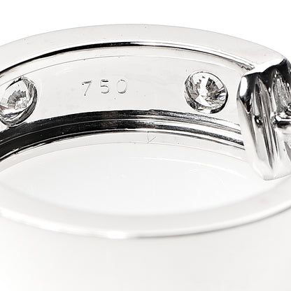 Cartier 18K White Gold 6 Diamond 5.5mm LOVE Hoop Earrings 5 of 6