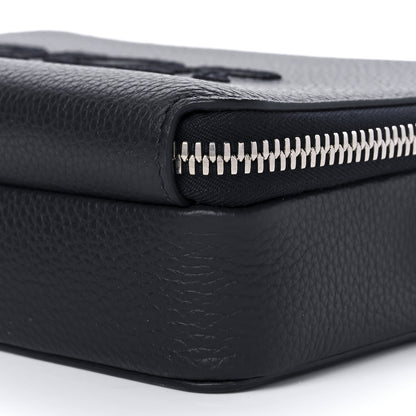 Christian Dior Grained Calfskin Pouch Navy Blue 9 of 9