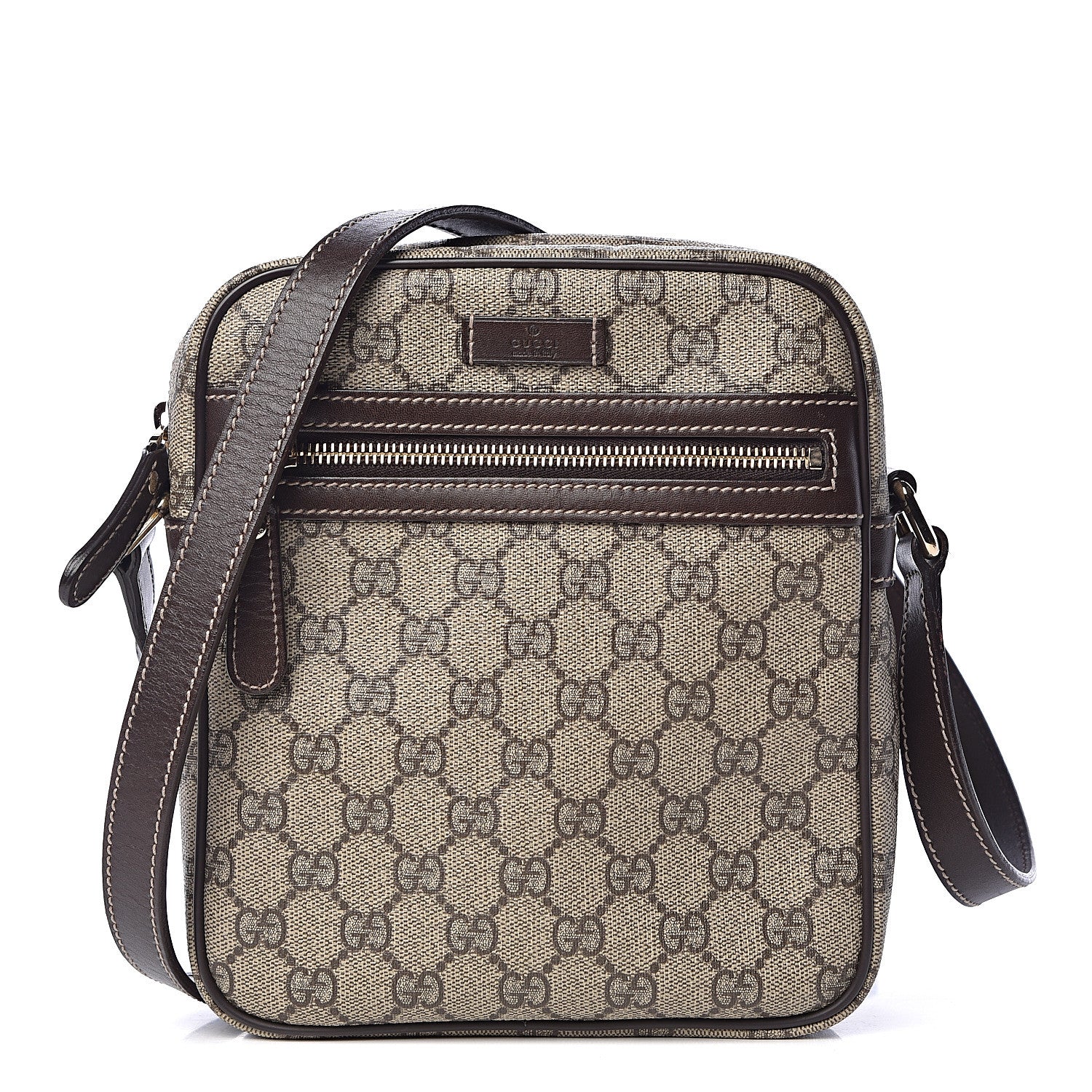 Gucci GG Plus Monogram Messenger Bag Dark Brown 1 of 10