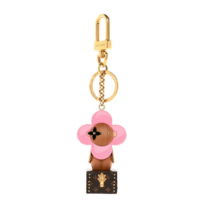 Louis Vuitton Resin Wood Vivienne Trunk VIP Bag Charm Key Holder Pink 1 of 7