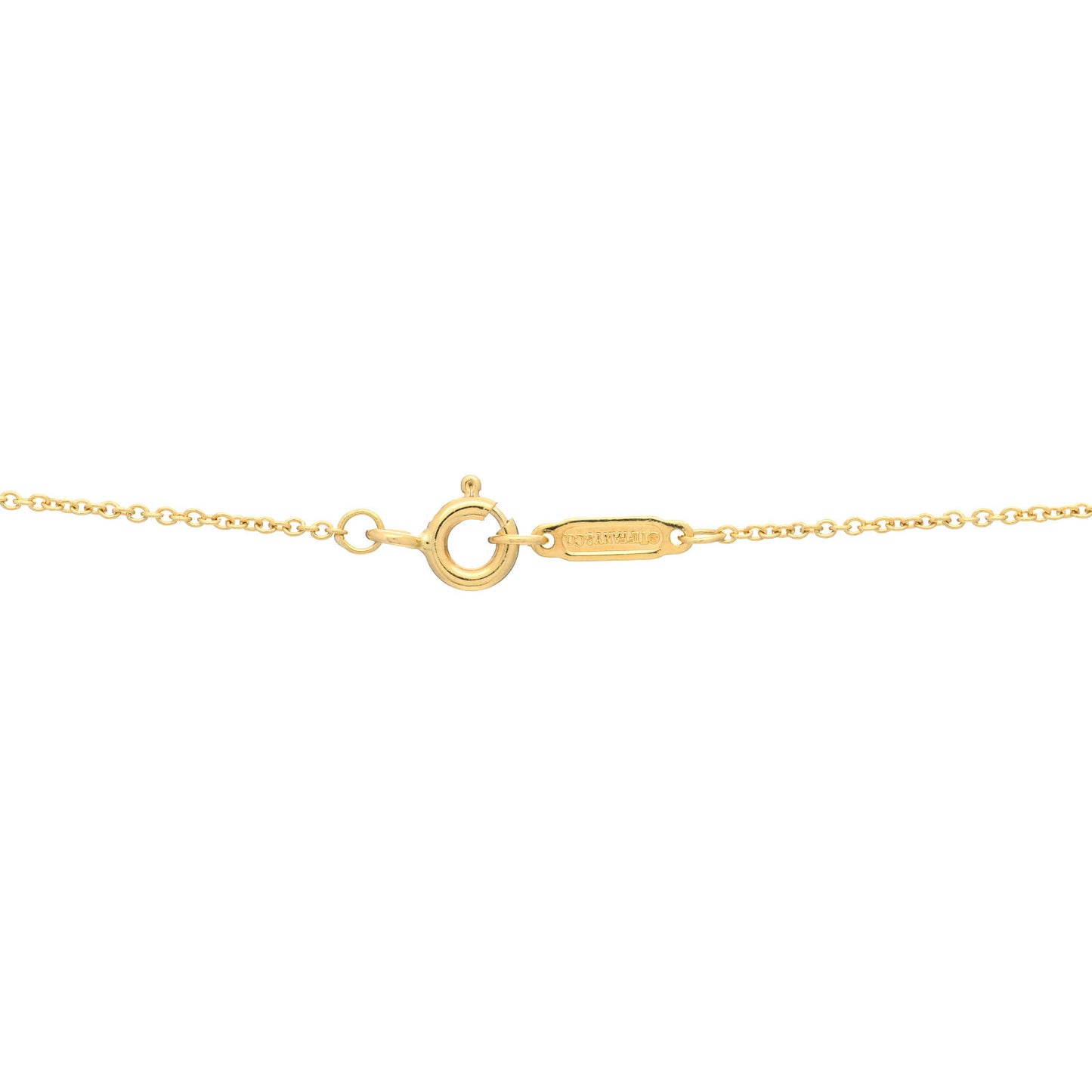 18K Yellow Gold Small Oval Key Pendant Necklace