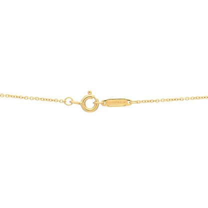 Tiffany 18K Yellow Gold Small Oval Key Pendant Necklace 4 of 5