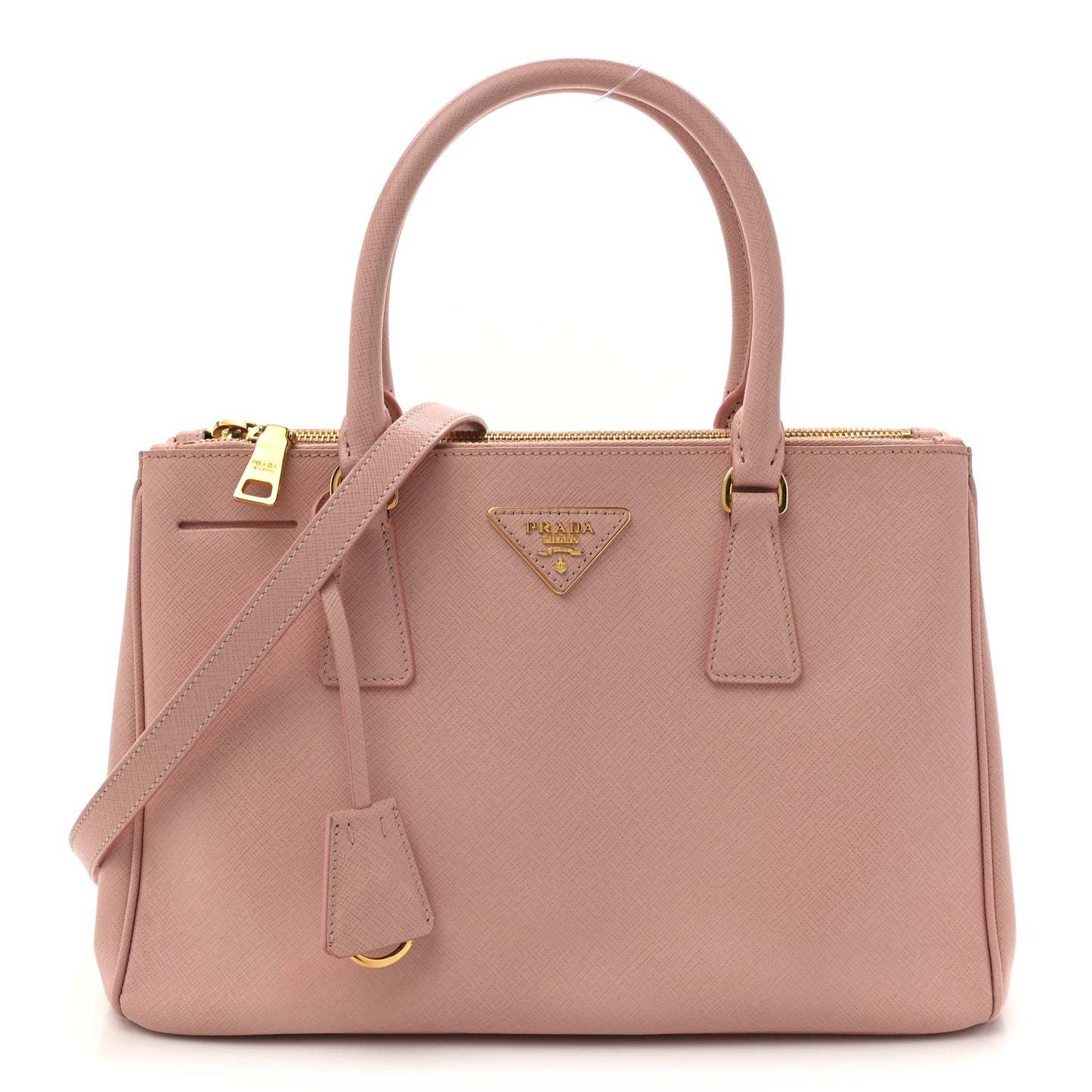 Saffiano Lux Small Double Zip Tote Orchidea