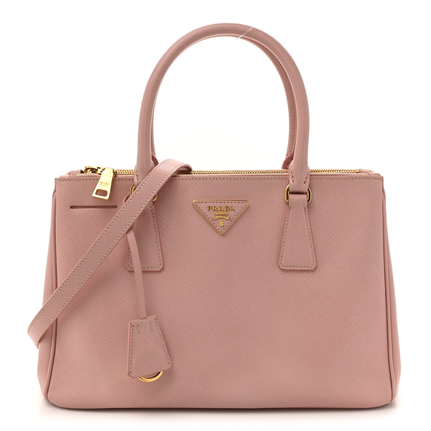 Prada Saffiano Lux Small Double Zip Tote Orchidea 1 of 13