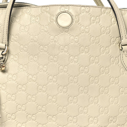 Gucci Guccissima Medium Bree Foldover Tote Off White 8 of 11