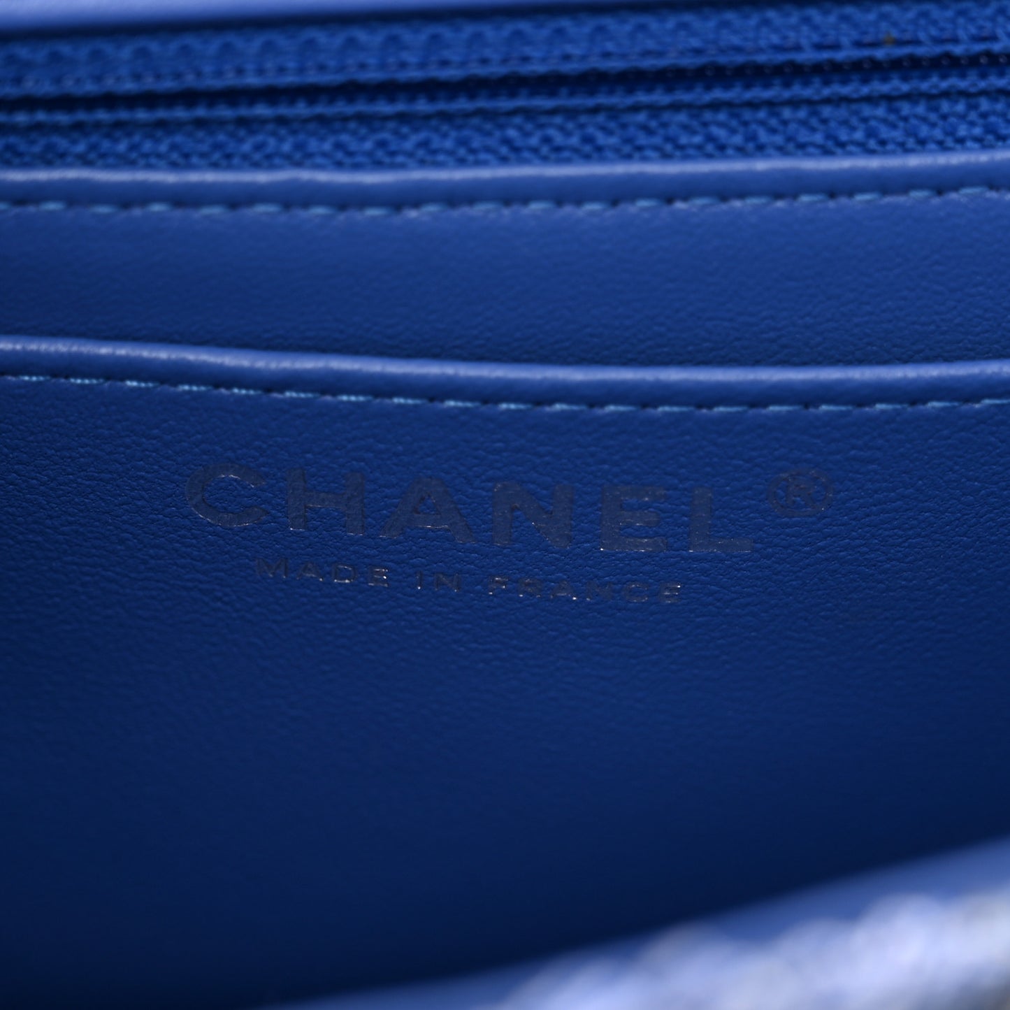 Tweed Quilted Mini Rectangular Flap Blue White