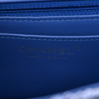 Chanel Tweed Quilted Mini Rectangular Flap Blue White 7 of 12