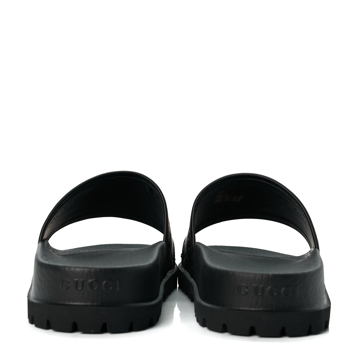 Gucci Guccissima Mens Lug Sole Slide Sandals 8 Black 5 of 8