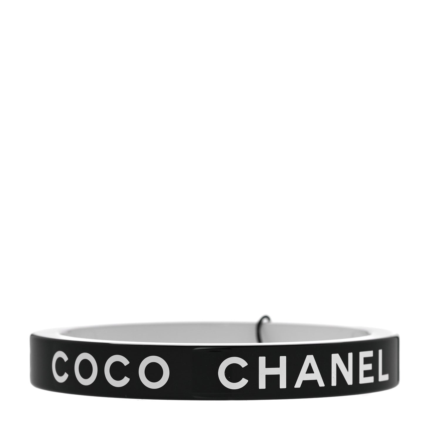 Resin Logo Bangle Bracelet Black White