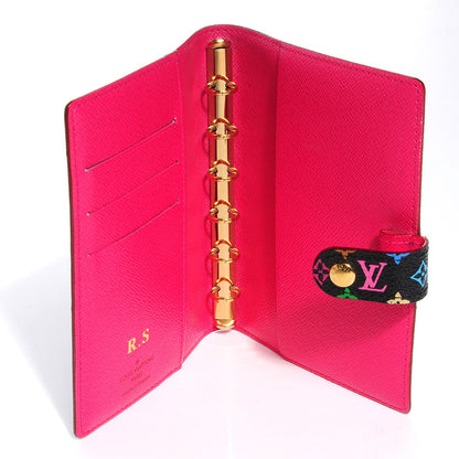 Louis Vuitton Monogram Multicolor Small Ring Agenda Cover Black Grenade 6 of 7