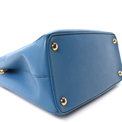Prada Saffiano Small Galleria Double Zip Tote Cobalto 9 of 10