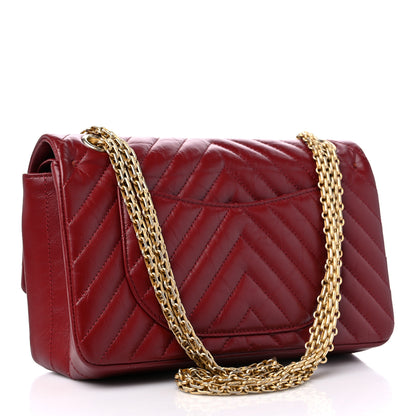 Chanel Aged Calfskin Chevron Quilted 2.55 Reissue 225 Flap Red 4 of 10
