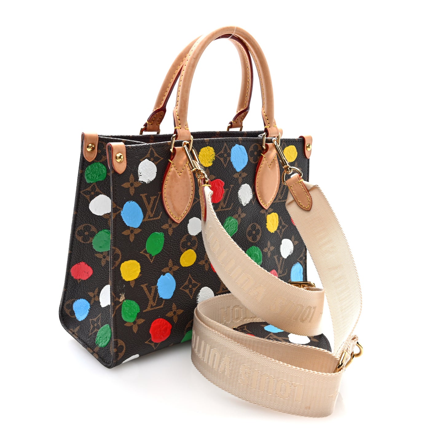 LV X YK Monogram Dots Onthego PM Multicolor