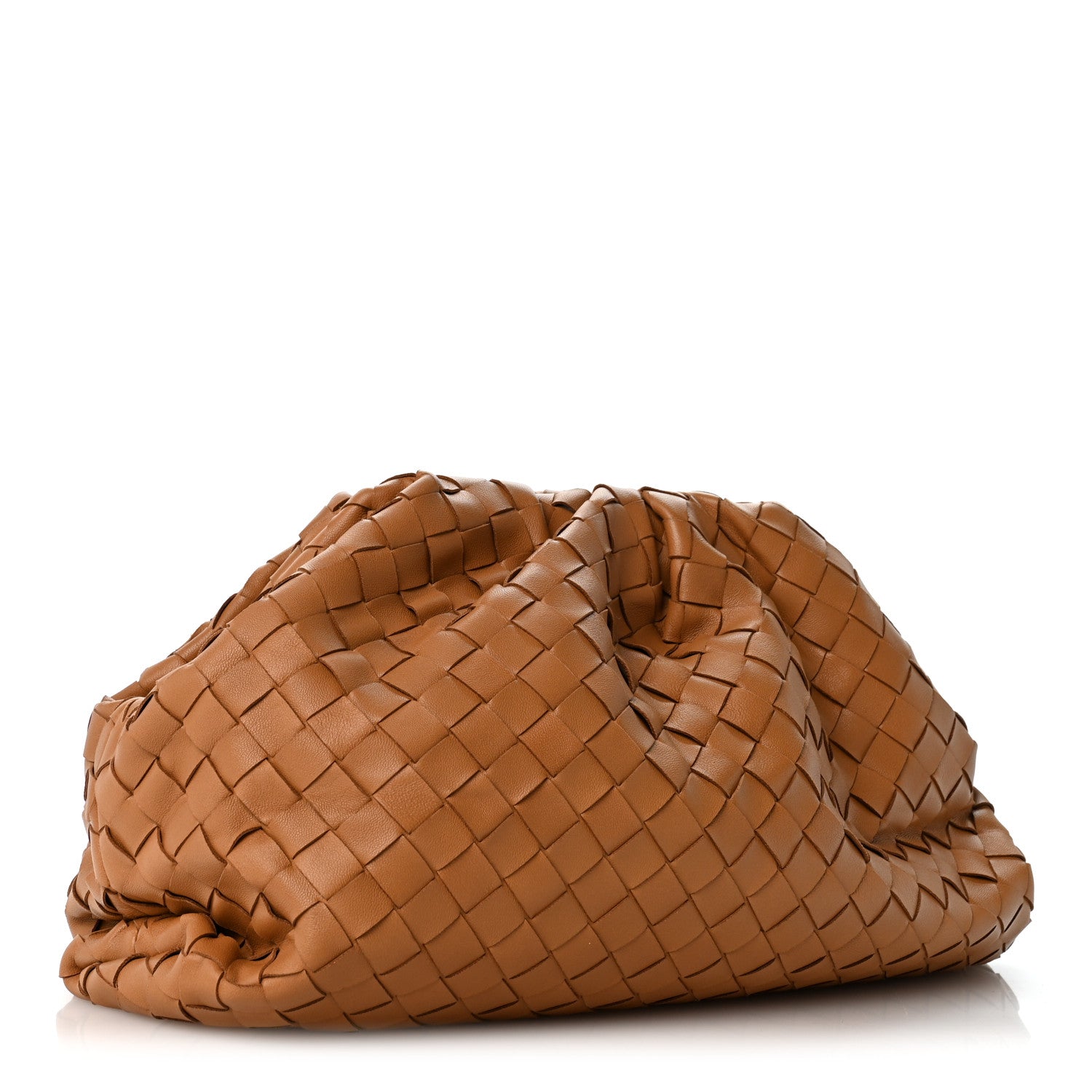 Bottega Veneta Nappa Maxi Intrecciato The Pouch Oversized Clutch Caramel 3 of 10