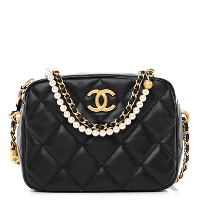 Chanel Lambskin Quilted Mini My Perfect Camera Case Black 1 of 14