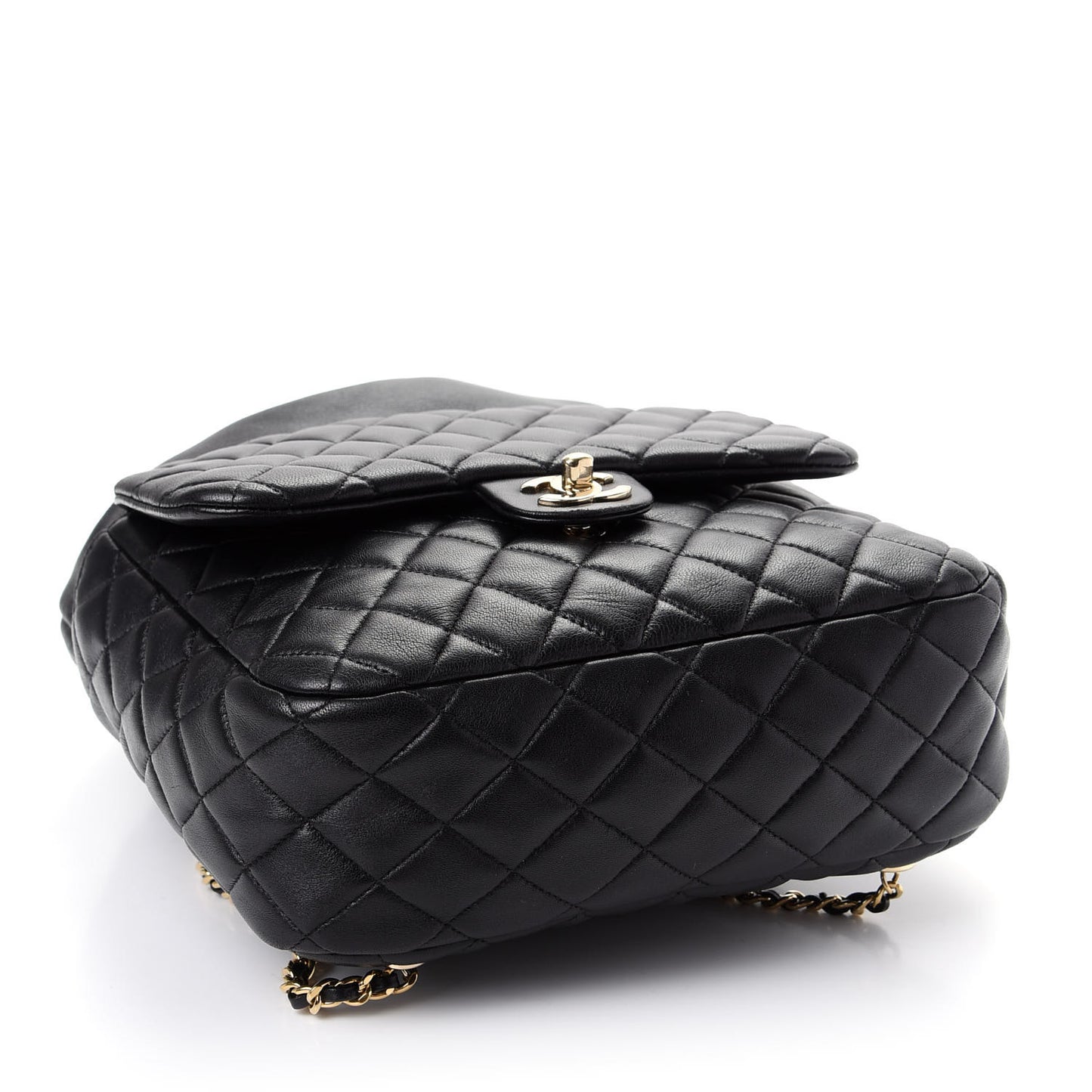 Lambskin Quilted Large In Seoul Backpack Navy
