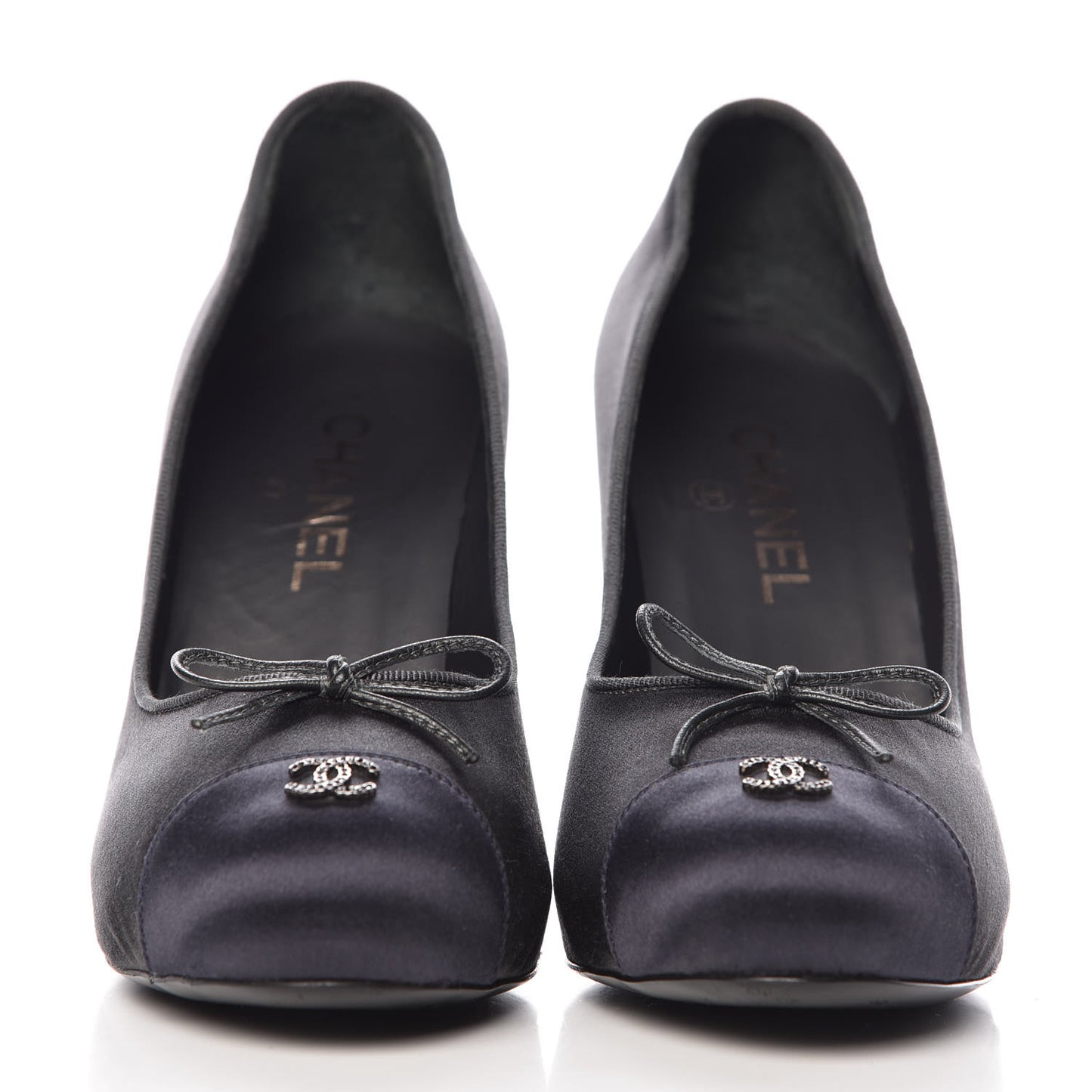 Satin Cap Toe CC Pumps 39 Gris Marine