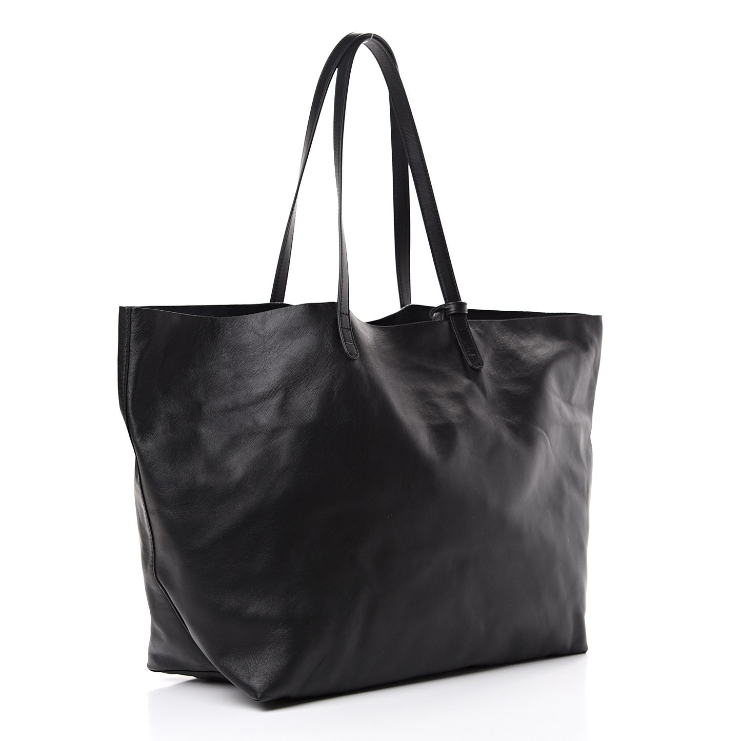 Lambskin Oversized Tote Black