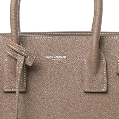 Saint Laurent Grained Calfskin Topstich Baby Sac De Jour Taupe 9 of 9