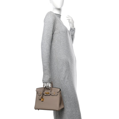 Hermes Togo Birkin 25 Gris Tourterelle 2 of 10