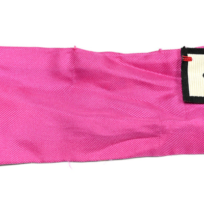 Gucci Silk Twill GG Monogram Special Flory Neck Bow Scarf Beige Pink 4 of 5