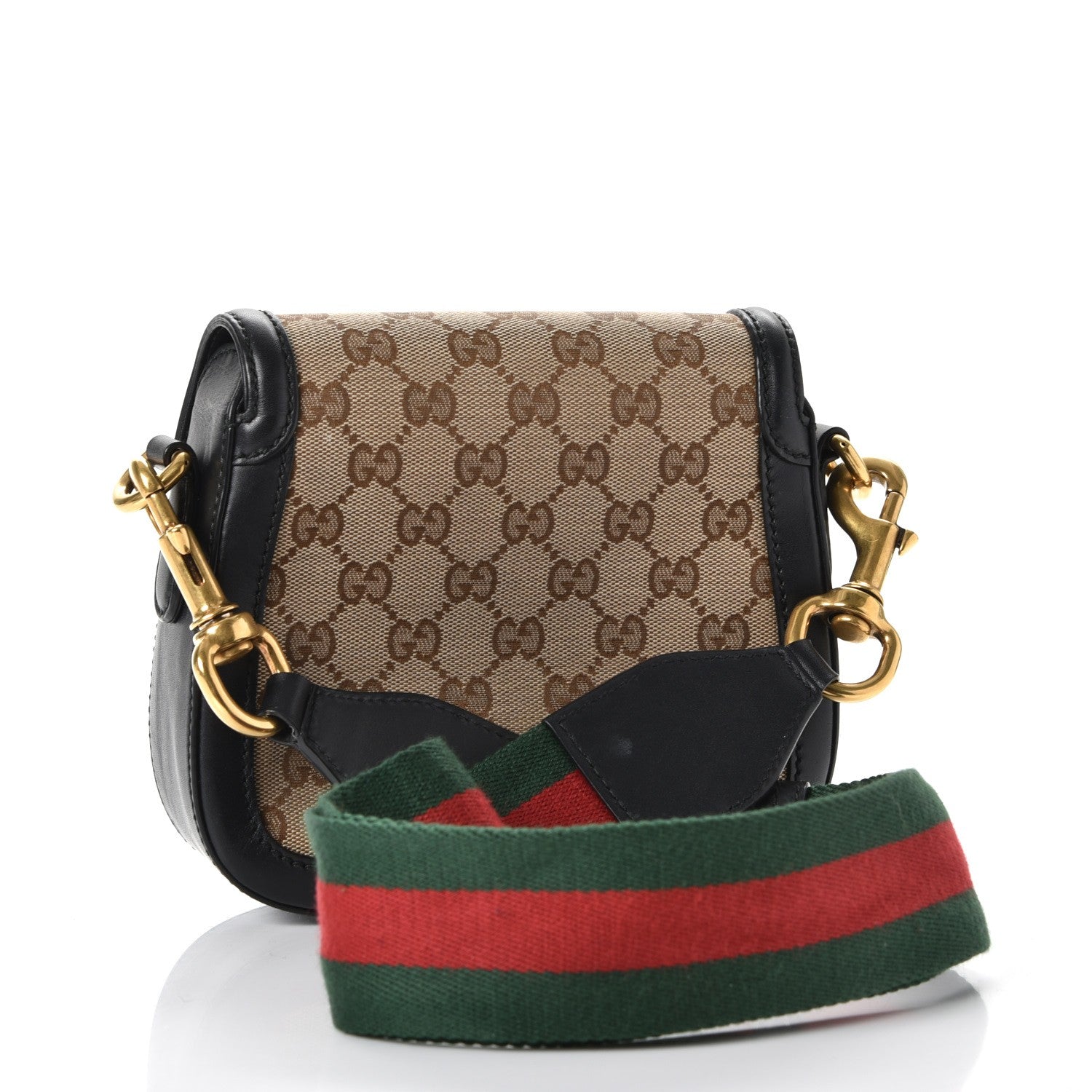 Gucci Monogram Small Lady Web Shoulder Bag Beige Black 3 of 9