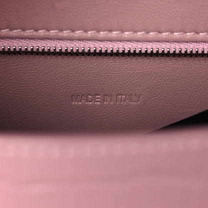 Balenciaga Shiny Calfskin Crocodile Embossed Small Hourglass Top Handle Bag Powder Pink 6 of 16