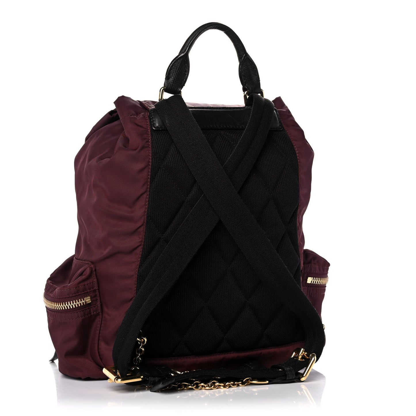 Nylon Medium Rucksack Backpack Burgundy Red