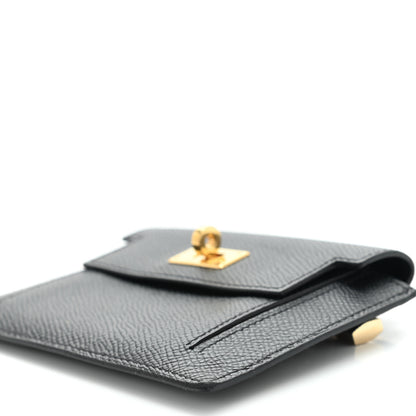 Hermes Epsom Kelly Pocket Compact Wallet Black 9 of 10