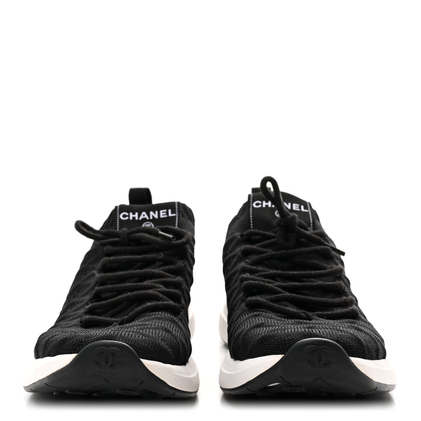 Fabric Logo Sneakers 37.5 Black