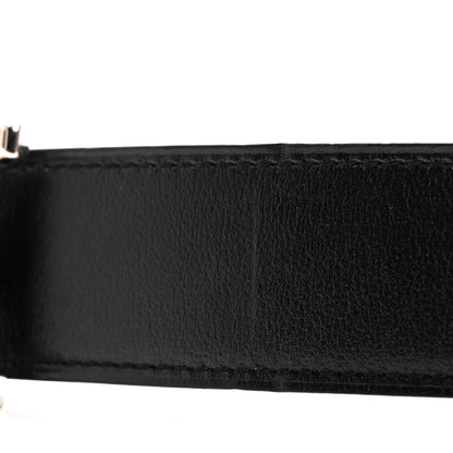 Hermes Box Togo Strie 32mm H Belt 80 32 Black Gold 7 of 10
