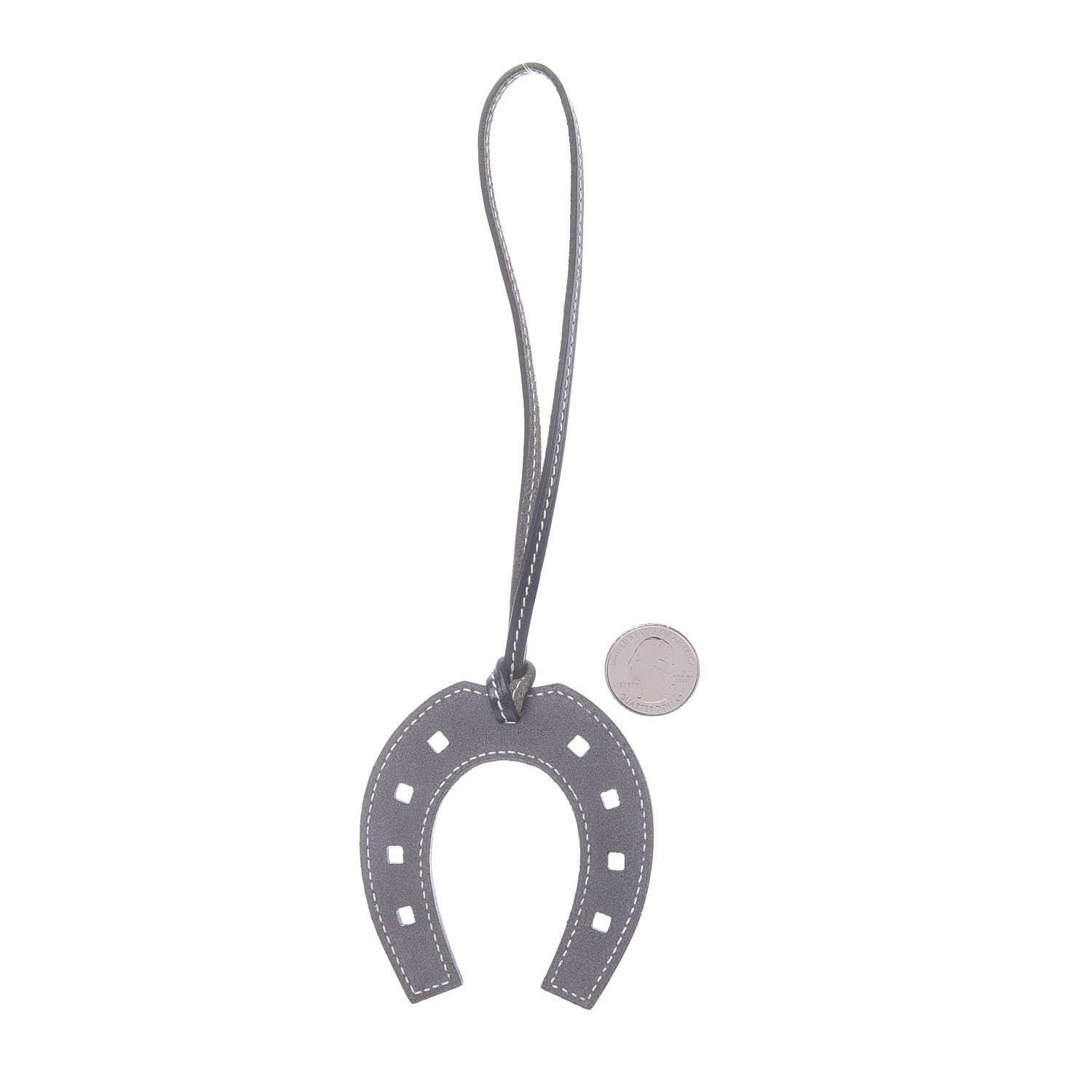 Hermes Veau Box Paddock Horseshoe Bag Charm Black 2 of 4