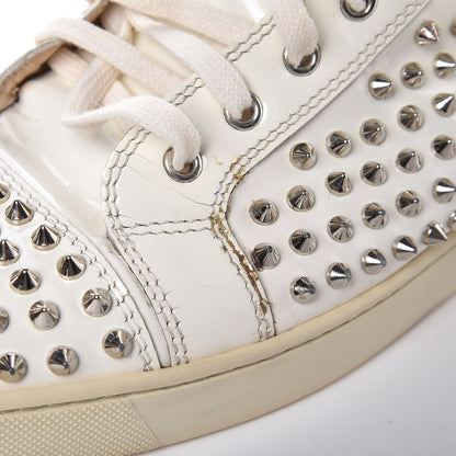 Christian Louboutin Patent Louis Spikes Flat Sneakers 44 White 14 of 16