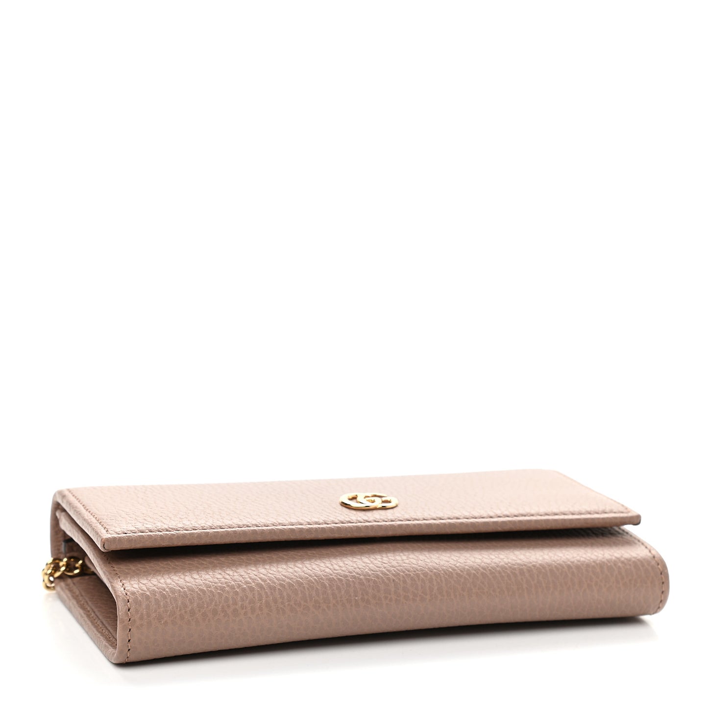 Dollar Calfskin Petite GG Marmont Wallet Chain Bag Porcelain Rose
